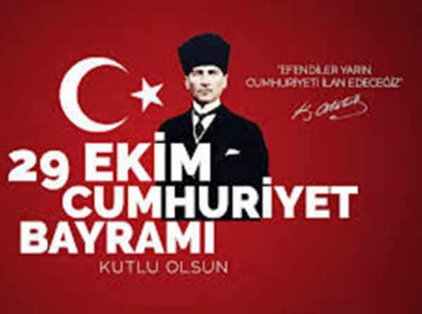 29 EKİM CUMHURİYET BAYRAMIMIZ KUTLU OLSUN.